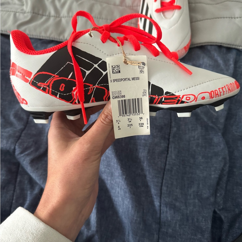 Adidas X Speedportal Messi White and Red Cleats